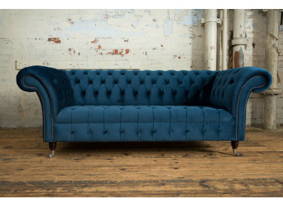 Chesterfield 3 Seater Upholstery Couch Leather Fabric Sofa Couches Textile Modern Style