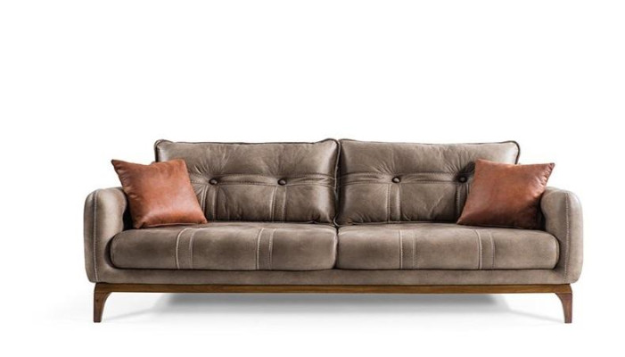 Sofas Couches Three Seater Designer Couch Sofa Upholstery Furniture Brown Living