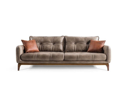Sofas Couches Three Seater Designer Couch Sofa Upholstery Furniture Brown Living