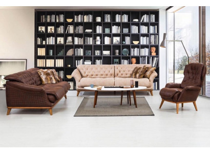 Sofa Couch Furniture Sofa set Set Seating group 3+3+1 Couches Sofas Fabric Textile