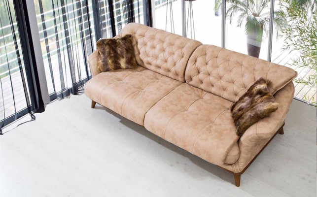 Sofa Couch Furniture Sofa set Set Seating group 3+3+1 Couches Sofas Fabric Textile