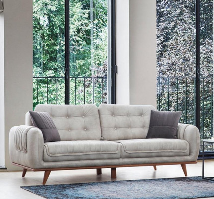 Gray Couch Sofa Living room Couches Upholstery Furniture Three Seater Sofas