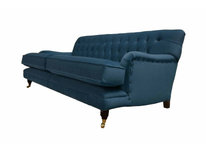 Three Seater Couch Upholstery Design Sofa Blue Seat Sofas Furniture Chesterfield