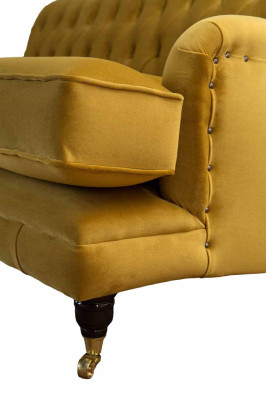 Chesterfield Sofa 3 Seater Upholstery Textile Fabric Couches Elegant Sofas