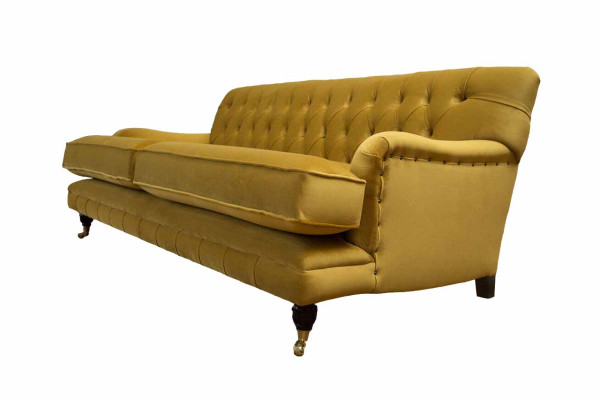 Chesterfield Sofa 3 Seater Upholstery Textile Fabric Couches Elegant Sofas