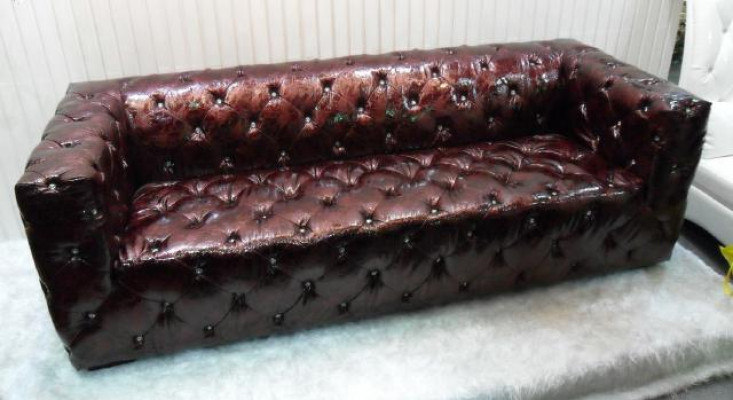 Sofa Chesterfield 3 Seater Luxury Couch Brown Sofas Leather Sofa 250cm