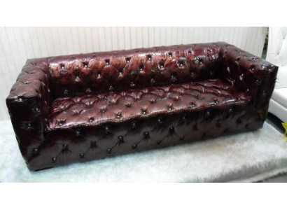 Sofa Chesterfield 3 Seater Luxury Couch Brown Sofas Leather Sofa 250cm