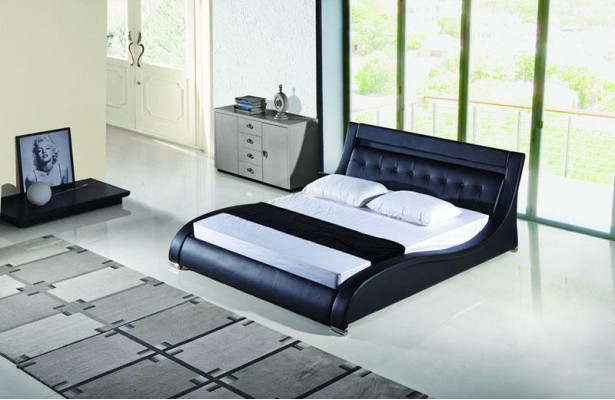Bed Beds Upholstery Double Marriage Hotel Luxury Leather Decoration Modern Designer