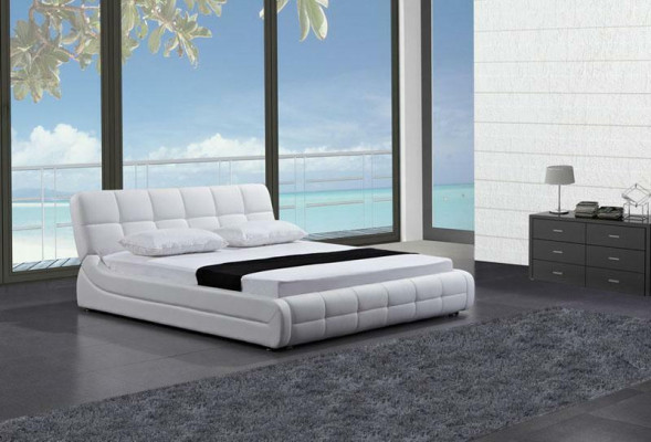 Modern Bed Beds Upholstery Double Marriage Hotel Luxury Leather Designer