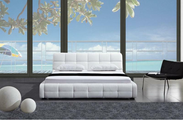 Modern Bed Beds Upholstery Double Marriage Hotel Luxury Leather Designer