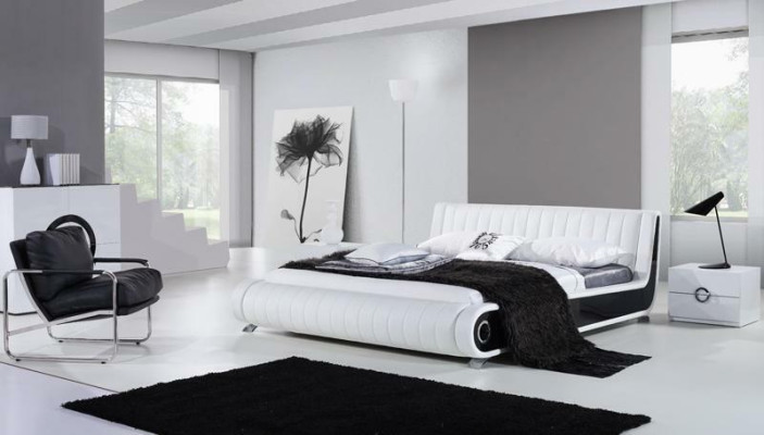 Designer Bed Marriage Bed Upholstered bed Bedroom Leather Bed new Beds
