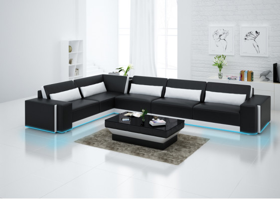 Leather sofa couch living landscape decor modern corner corner sofa design suite