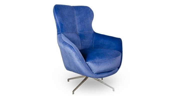 Armchair Color Blue comfortable medium soft luxurious for Living room Relax Club