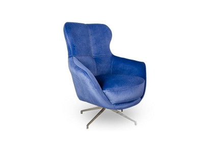 Armchair Color Blue comfortable medium soft luxurious for Living room Relax Club