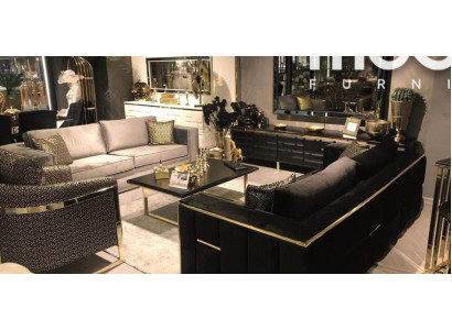 Sofa set 3+3 Seater Sofa Armchair Sofas Luxury Suite Set Velvet fabric Group