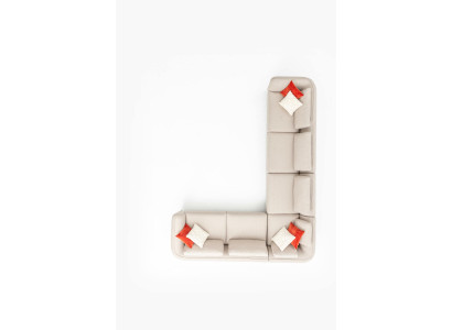 Corner sofa Sofa L-shape Design Modern Luxury Living room Beige Couch