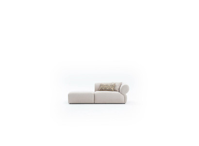 Textile Sofa 3 Seater Living room Luxury Furniture Design Couch Beige 215cm