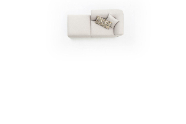 Textile Sofa 3 Seater Living room Luxury Furniture Design Couch Beige 215cm