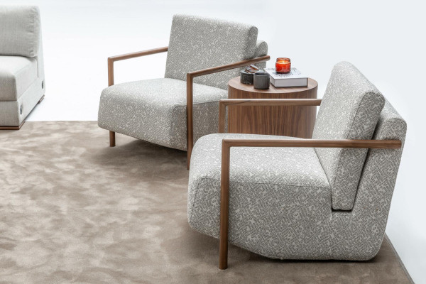 Armchair Living room Furniture Design Modern Upholstery 1 Seats Relax Gray Club