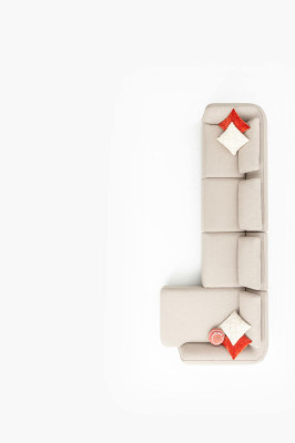 Corner sofa Living room Couch Upholstered sofa Modern Design L-shape 420x170cm