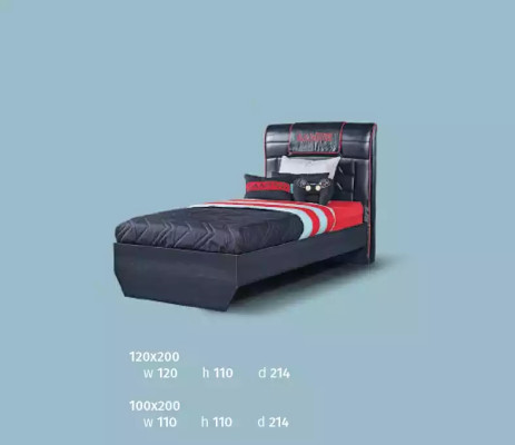 Gamer Childrens room Bedroom Bed Table Wardrobe 3pcs.