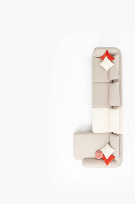 Corner sofa L-shape Modern Living room Upholstered sofa Luxury Furniture 420x170cm