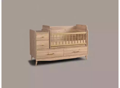 Childrens bed Infant Baby Beds Toddler Wooden bed Brown with shelves