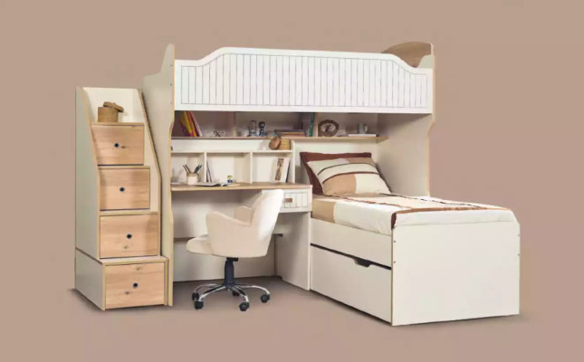 Bunk bed Loft bed Bed Double bunk bed with Desk Two Beds