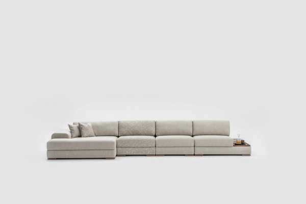 L-shape Corner sofa Living landscape Luxury Gray Corner suite Design Furniture 455x150