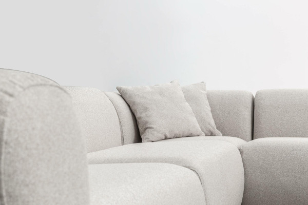 Cozy corner sofa L-shape beige upholstered sofa Living landscape Couch new