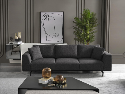 Four Seater Sofa 4 Seater Sofas Modern Gray Design Fabric Polyester new