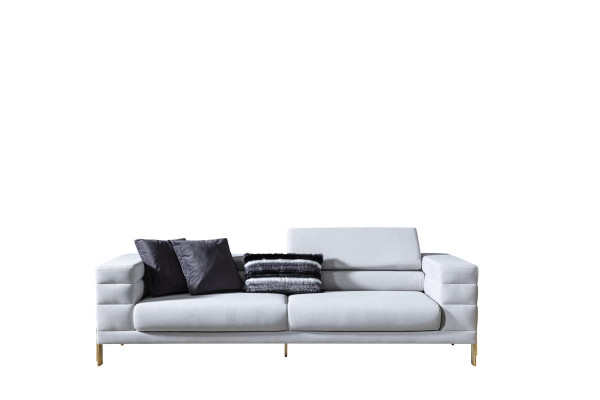Four Seater Sofa 4 Seater Sofas Fabric White Living room Luxury Modern Seat