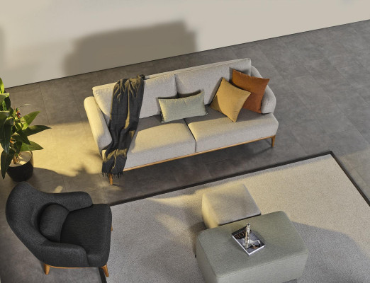 Modern Three Seater Sofa 3 Seater Sofas Design Gray Modern Fabric Polyester new