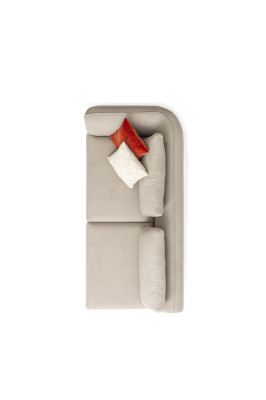 Sofa U-shape Living room Corner sofa Beige Upholstered sofa Design Modern
