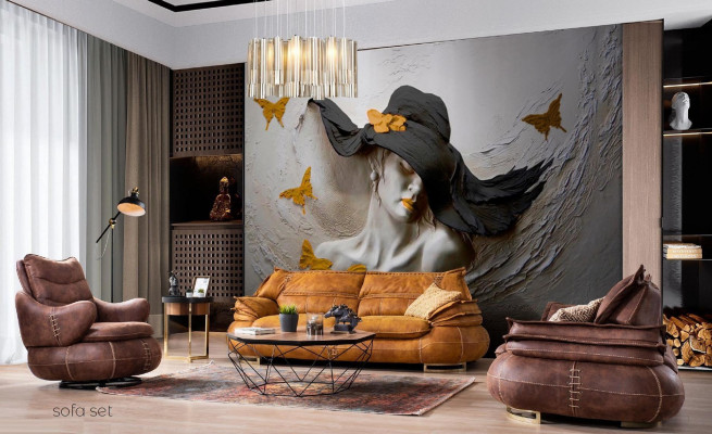 Armchair Seat Classic Design Living room Upholstery Single Seater Leather Style Furniture Luxury