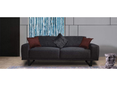 Design Sofa 3 - Seater Living room Luxury Black Furniture Couches Sofas