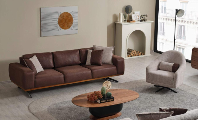Modern living room set 2 pieces. Sofa Armchair 4+1 Seater Sofa set Sofas Couches
