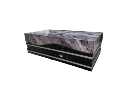 Luxury Coffee table Table 142x77cm Coffee tables Coffee Wood Tables Marble style