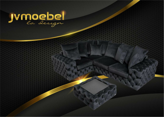 Corner sofa Sofa Couch Upholstery Corner suite L-shape Coffee table Textile Living landscape