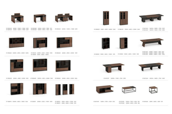 Design Corner desk Filing cabinet Office Furnishings Chef Room Furniture 2-piece set