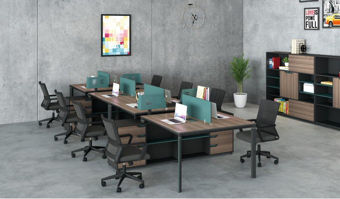 Office Furniture Furnishings Equipment Table Call Center 2 workstations
