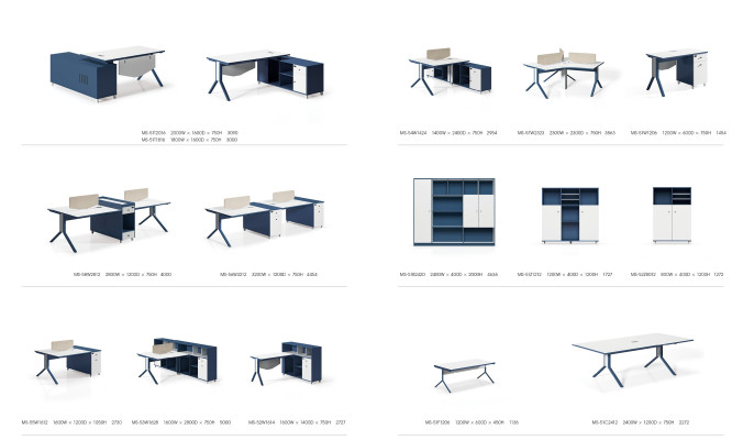 Desk Shelf Double Workstation Office Furnishings Furniture
