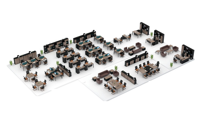 Office Furniture Furnishings Equipment Table Call Center 2 workstations