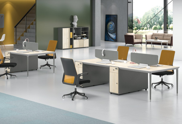 Office Furniture Furnishings Equipment Table Call Center 4 workstations
