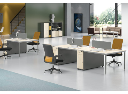 Office Furniture Furnishings Equipment Table Call Center 4 workstations
