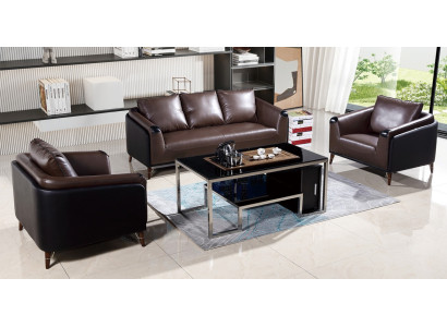 Sofa set 3+1+1 seater leather sofa couch living landscape suite design modern