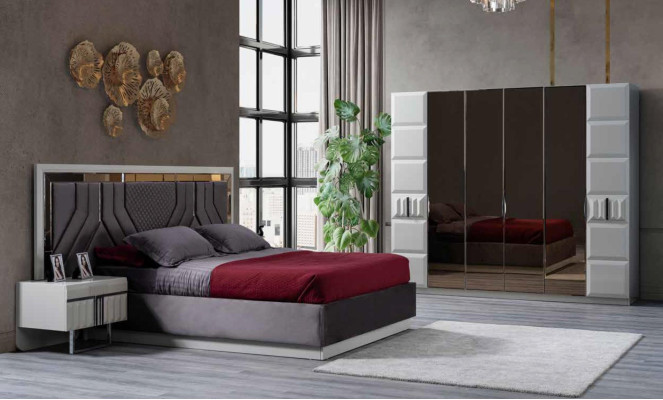 Design Bedroom Furniture Wardrobe Set Bed Complete e Furnishings 4pcs.