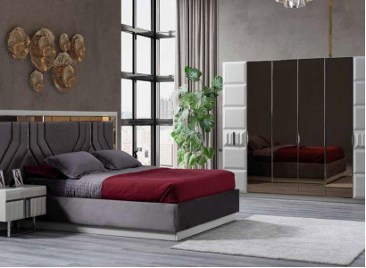 Design Bedroom Furniture Wardrobe Set Bed Complete e Furnishings 4pcs.
