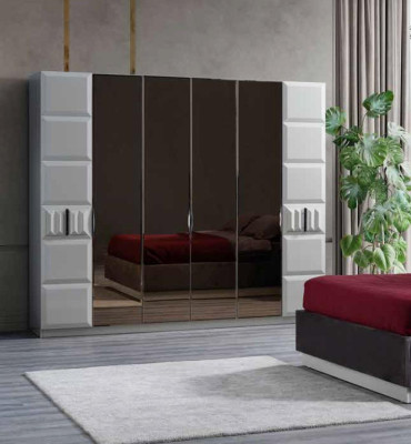 Design Bedroom Furniture Wardrobe Set Bed Complete e Furnishings 4pcs.