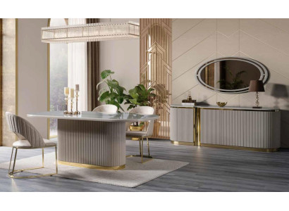 Luxury Table Dining table Oval Tables Dining room Furniture Dining tables 209x100cm